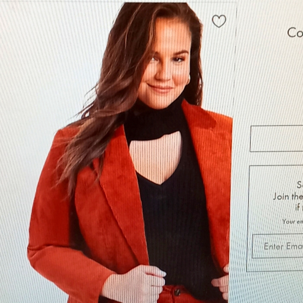 Corduroy One Button Blazer